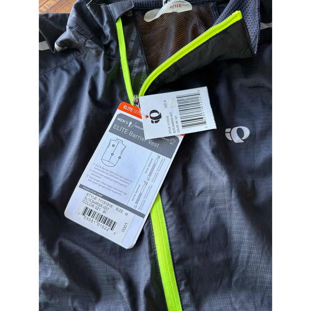 Pearl Izumi Elite Barrier Vest NWT Men’s Medium Black Hi Vis Cycling Wind Vest - Picture 5 of 11